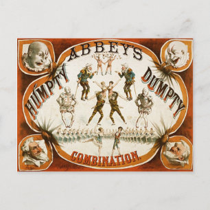 Abbeys Humpty Dumpty Combination Circus Poster Vykort