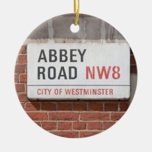 Abbeyväg London Julgransprydnad Keramik