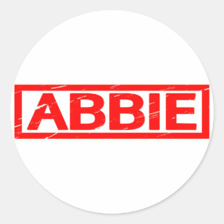 Abbie Frimärke Runt Klistermärke