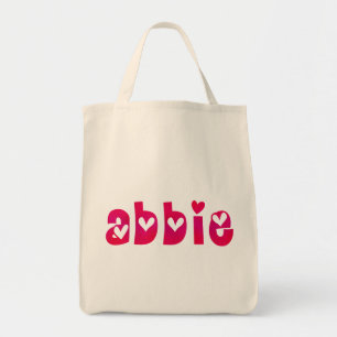Abbie i Hearts Tote Bag Tygkasse