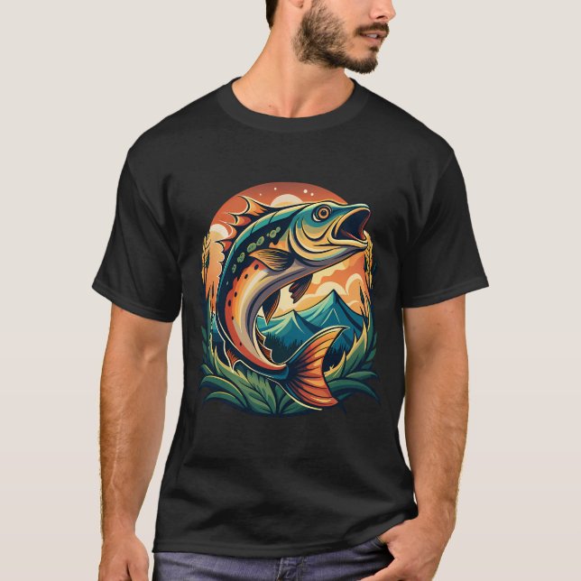 abborre fisk t shirt (Framsida)