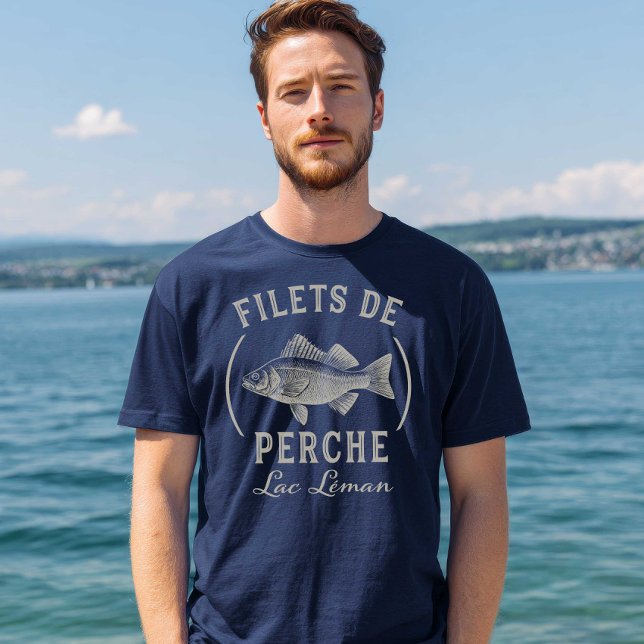 Abborrefilé Filets de Perch Lake Geneva T Shirt (Skapare uppladdad)