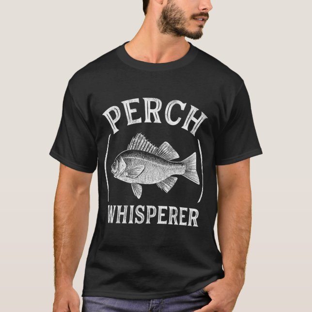 Abborrefiskare Rollig Abborre Fiske T Shirt (Framsida)