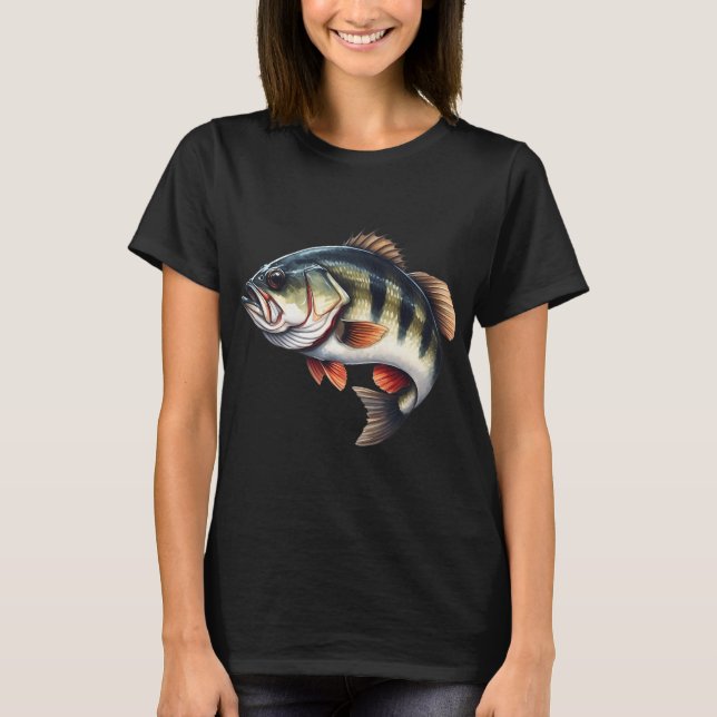 Abborrfiske T Shirt (Framsida)