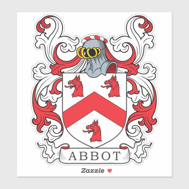 Abbot Family Crest Klistermärken (Ark)