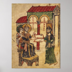 Abbot John erbjuder manuskript Benedict Poster