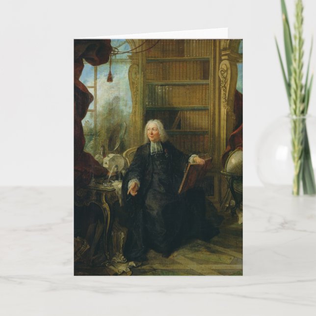 Abbot Nollet i hans studie, i chateau Helgkort (Framsida)