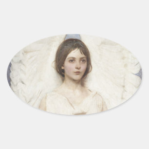 Abbott Handerson Thayer - Angel Ovalt Klistermärke