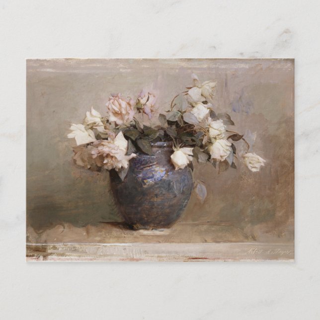 Abbott Handerson Thayer Ro still Life Flowers Vykort (Framsida)