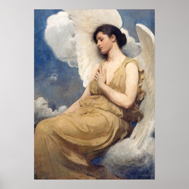 Abbott Handerson Thayer | Winged Figur - 1889 Poster (Framsidan)