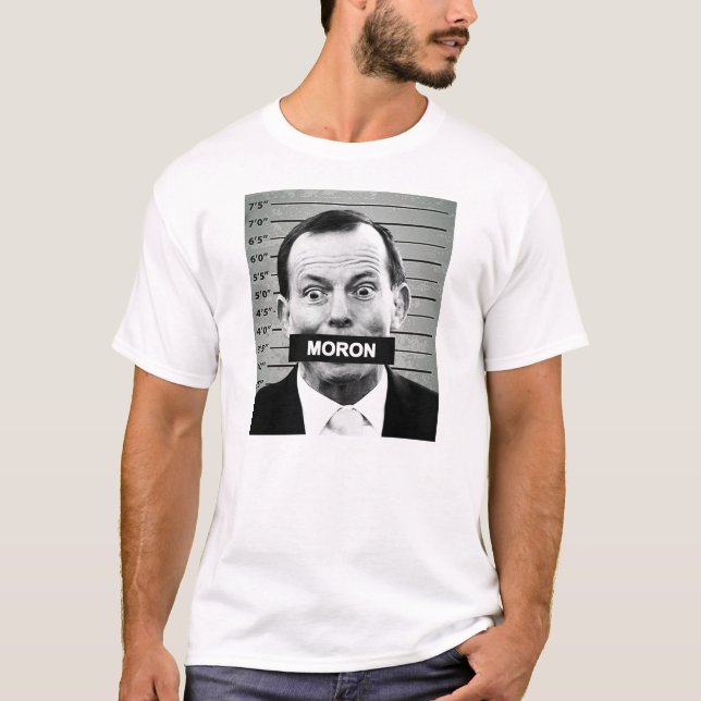 Abbott IDIOTMugshot - skjorta*WHITE* Tee (Framsida)