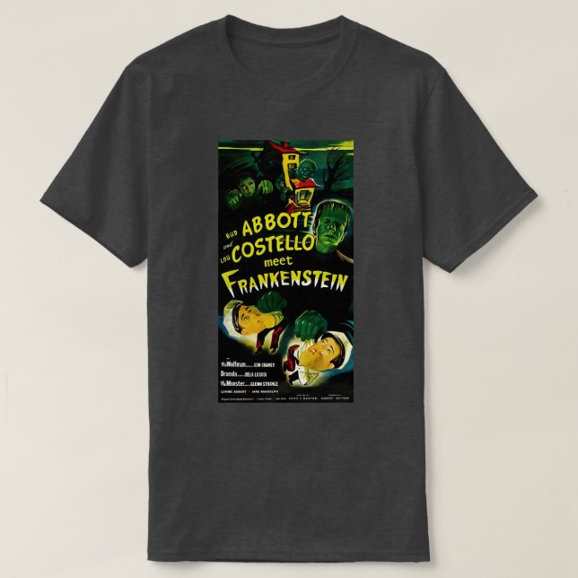 Abbott och Costello Meet Classic Tshirt Team T Shirt (Design framsida)