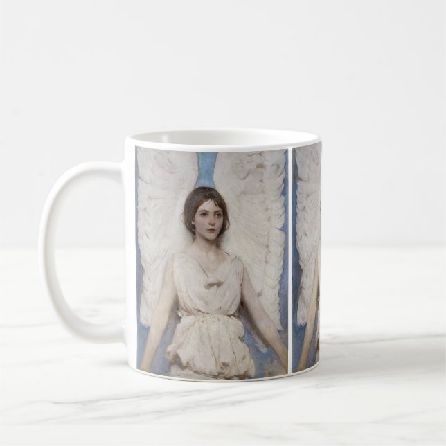 Abbott Thayer Ängel Vintage Viktoriansk Finkonst Kaffemugg (Vänster)