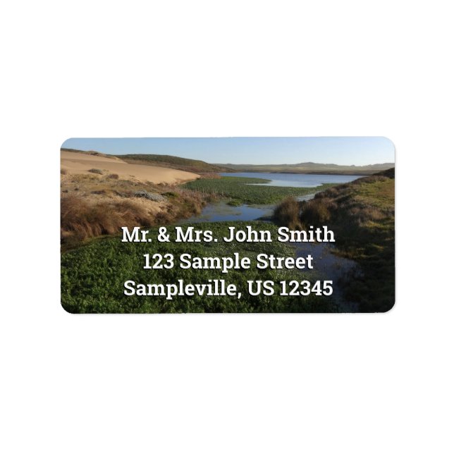 Abbottenlagun I vid Point Reyes National Seashore Adressetikett (Framsidan)