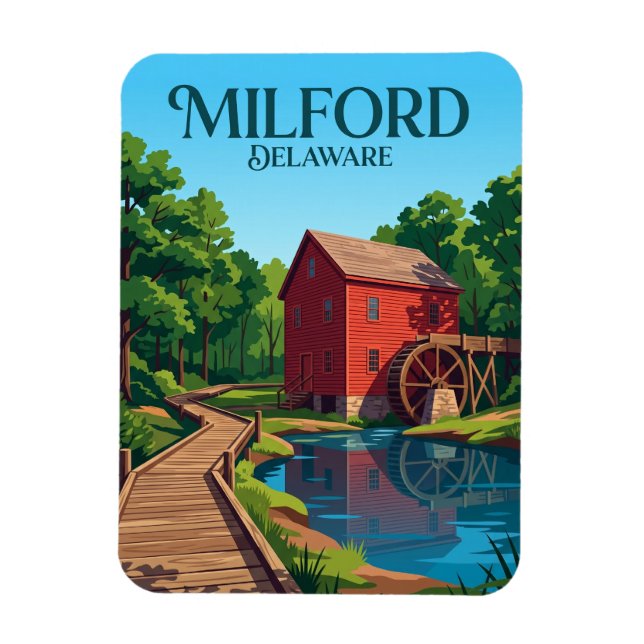 Abbott's Mill Naturcenter USA Magnet (Vertikal)
