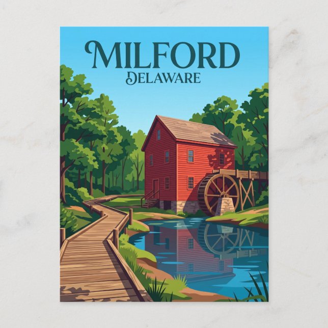 Abbott's Mill Naturcenter USA Vykort (Framsida)