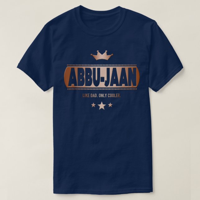 AbbuJaan som Pappa Endast Cooler Tee Pakistani Far (Design framsida)