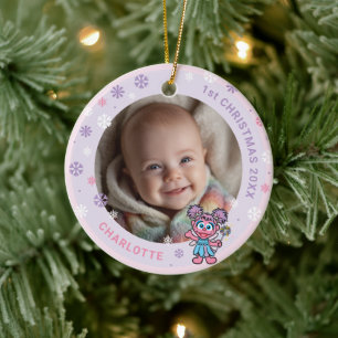 Abby Cadabby Baby's 1:a julen Foto Keramisk Prydna Julgransprydnad Keramik