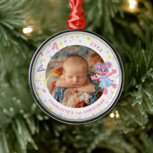 Abby Cadabby Baby's 1st Christmas Foto Metall Orna Julgransprydnad Metall