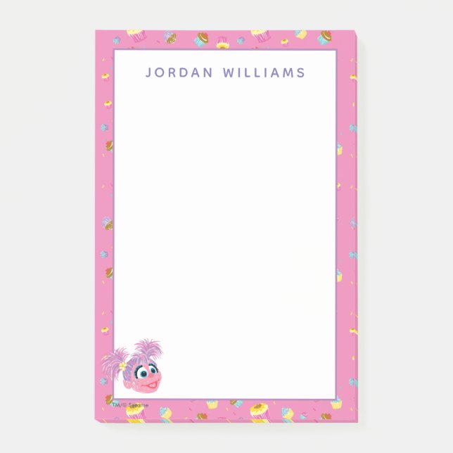 Abby Cadabby Cupcake Festsmönster Post-it Block (Framsida)