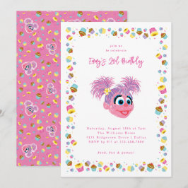 Abby Cadabby Cupcakes & Konfettifödelsedag Inbjudningar
