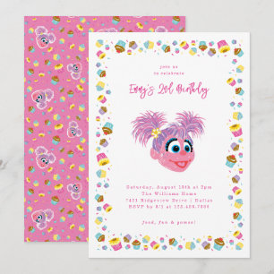 Abby Cadabby Cupcakes & Konfettifödelsedag  Inbjudningar