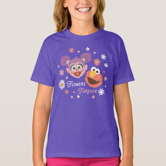 Abby Cadabby & Elmo | Flowers Forever T Shirt (Framsida)