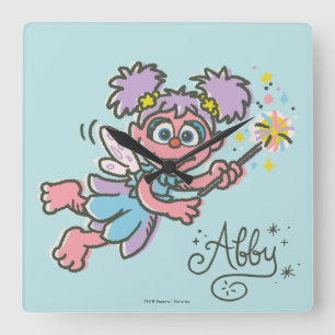 Abby Cadabby Flies Fyrkantig Klocka