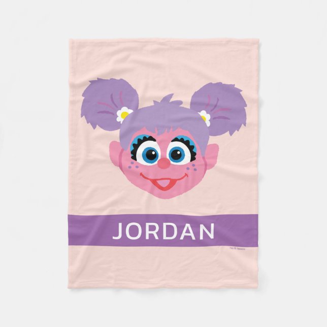 Abby Cadabby | Flower Ansikte | Lägg till ditt nam Fleecefilt (Framsidan)