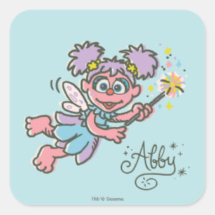 Abby Cadabby Flyger Fyrkantigt Klistermärke