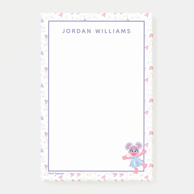 Abby Cadabby Gnistra Mönster Post-it Block (Framsida)