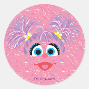 Abby Cadabby Pälsigt Ansiktsmönster Runt Klistermärke
