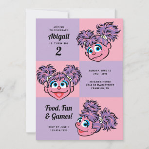 Abby Cadabby   Rosa och Lila Girls födelsedag Inbjudningar