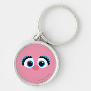 Abby Cadabby Stort Ansikte Rund Silverfärgad Nyckelring