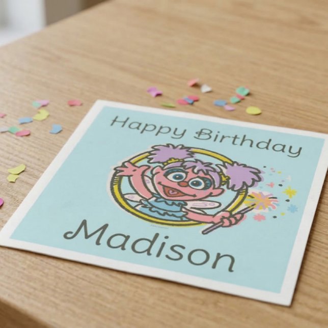 Abby Cadabby Vintage Pappersservett (Generated image of napkin on table)