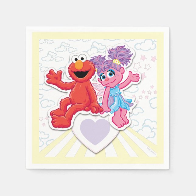 Abby & Elmo Grafik Pappersservett (Framsidan)