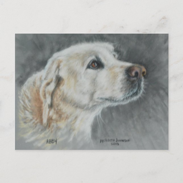 Abby, en sann vän. vykort (Framsida)