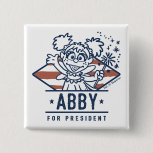 Abby för president knapp
