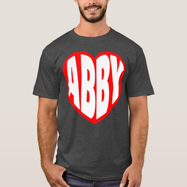 Abby i mitt hjärta present t shirt (Framsida)