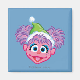 Abby med julhatt magnet