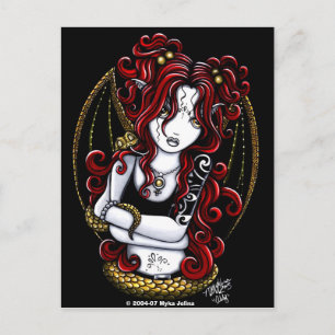 "Abby" Red Tattooed Fe Vykort