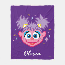 Abby Smiling Ansikte | Lägg till ditt namn Fleecefilt