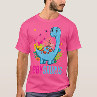 Abbysaurus Personlig Namn Abby Dino Dinosaur Bi T Shirt