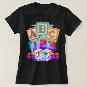 ABC 123 67 Lärare T Shirt