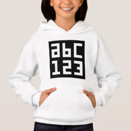 ABC 123 Flickans Pullover Hoodie T Shirt