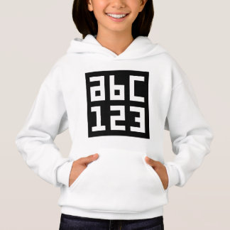 ABC 123 Flickans Pullover Hoodie T Shirt
