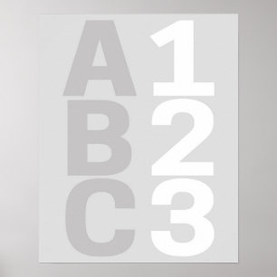 ABC 123 Poster alfabetnummer