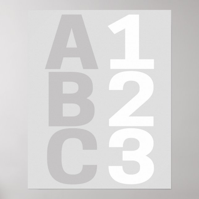 ABC 123 Poster alfabetnummer (Framsidan)