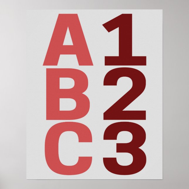 ABC 123 Poster alfabetnummer (Framsidan)