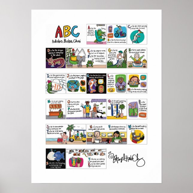 ABC: Adobo, Boba, Chai 18 x 24 Poster (Framsidan)